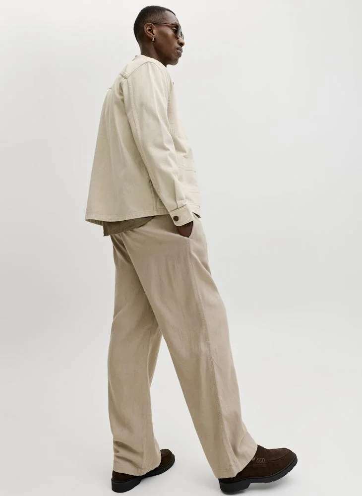 JACK & JONES  Bill Andros Linen Blend Jogger Pants for Men | Best Price UAE